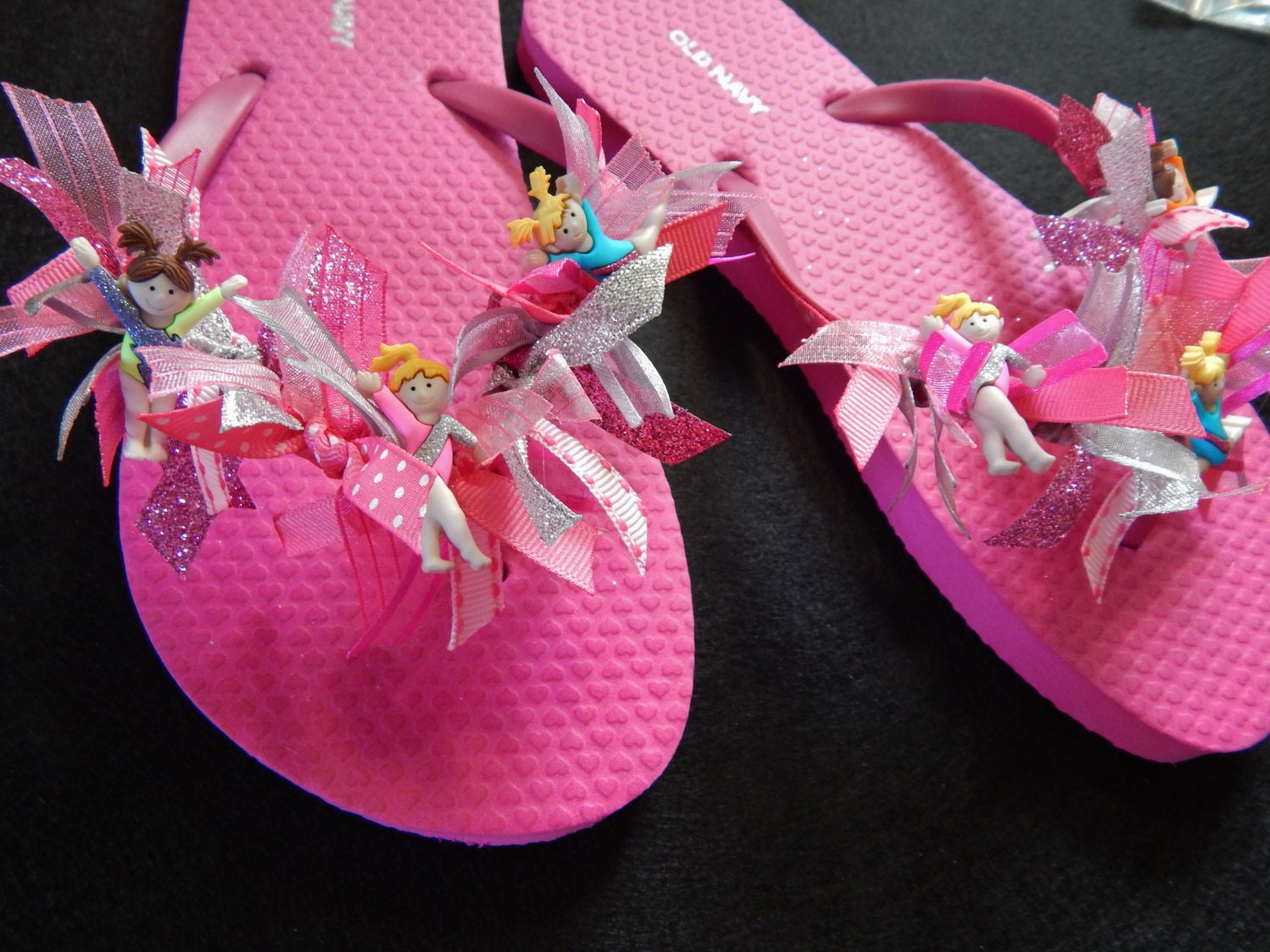 GIRLS GYMNASTICS Flip Flops by FancifiedFlipFlops on Etsy