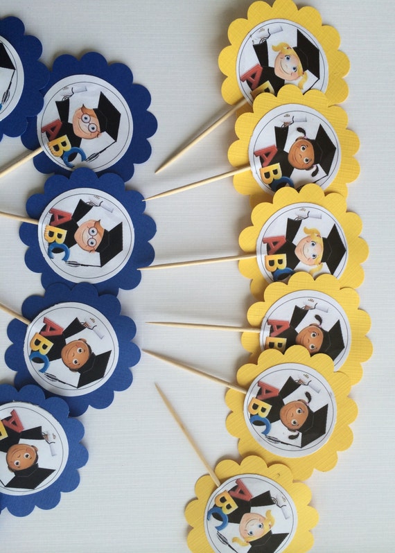 graduation cupcake toppers kindergarten preschool cupcake