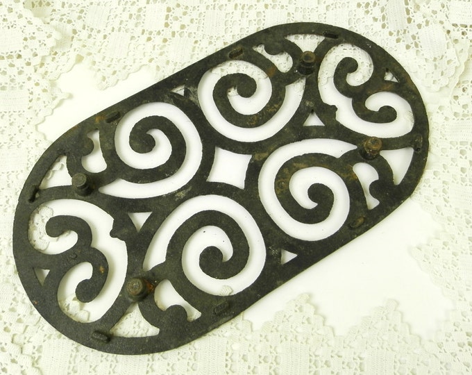 Large Oval Shaped Vintage French Cast Iron Trivet / Heat Mat / Hot Plate, Country Cottage Kitchenware, Kitchen Decor, Rustic Kitchenalia Large Oval Shaped Vintage French Cast Iron Trivet / Heat Mat / Hot Plate, Country Cottage Kitchenware, Kitchen Decor, Rustic Kitchenalia