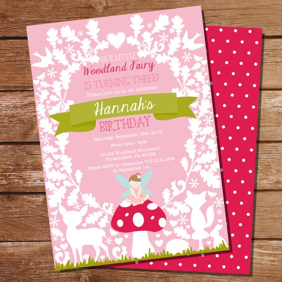 Woodland Fairy Party Invitations 4