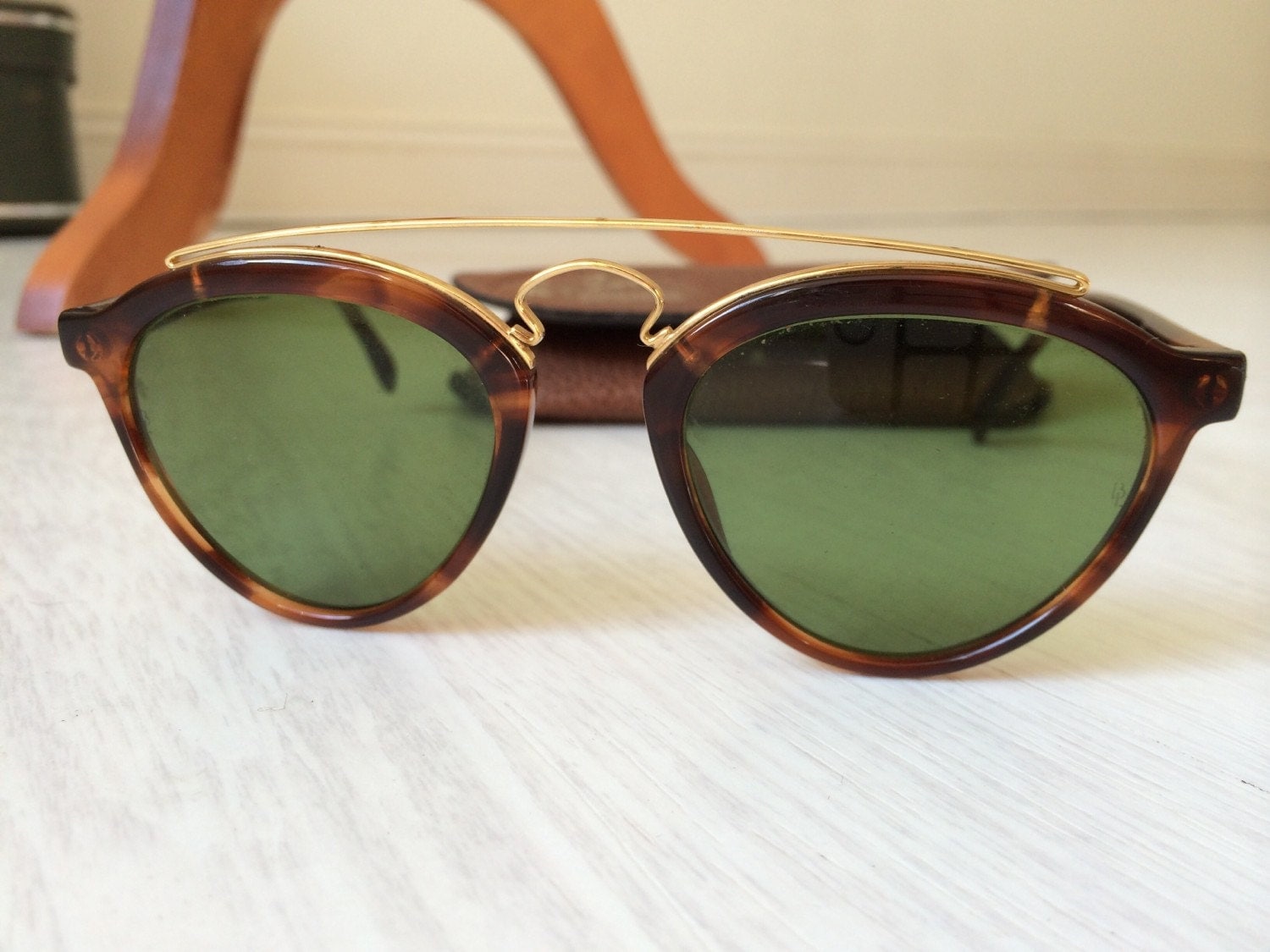 Authentic Vintage Ray Ban Gatsby Style 8 with Original Case Very Rare ...