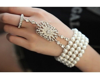 Great Gatsby bracelet 1920s flapper wedding bridal accessories vintage