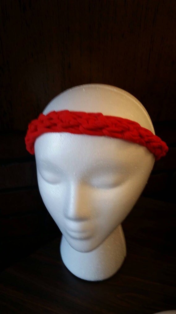 Jersey knit Crochet Headband by TheRetroRemedy on Etsy