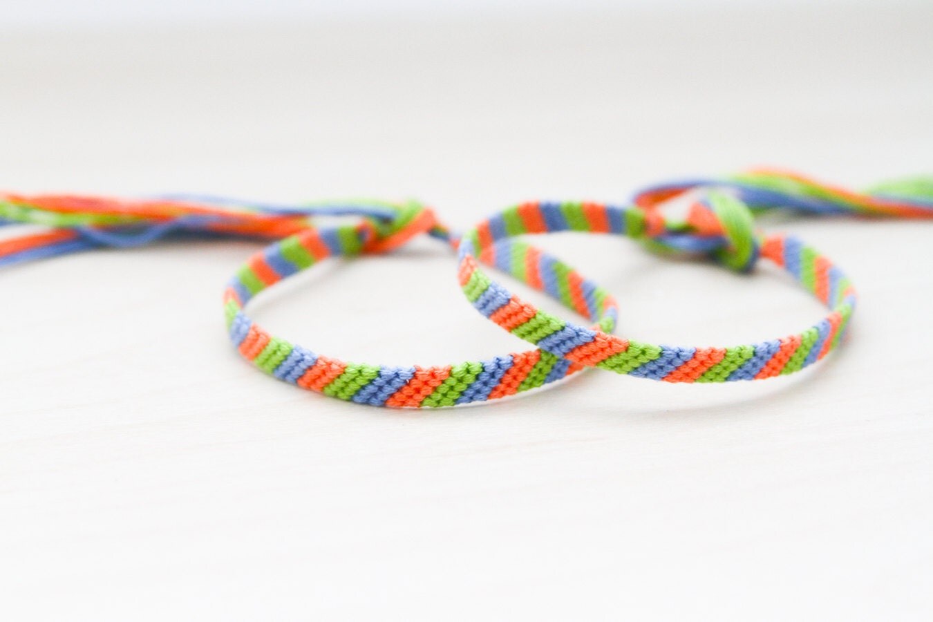 Friendship Bracelet Set Two Bracelets Couples by dnaranja on Etsy