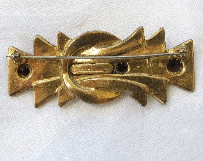 Vintage Etruscan Brooch Rice-Weiner Etruscan Pin Etrusceana 1940s Thief of Baghdad