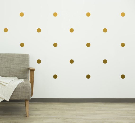 Gold Polka Dot Vinyl Decals Gold Polka Dot Vinyl Decals