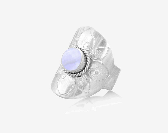 Rainbow Moonstone Ring, Simple, Cocktail Ring, 925 Sterling Silver Gemstone Ring, Personalized, Engraved, Small Ring, Womens ring