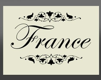 French Word Stencils