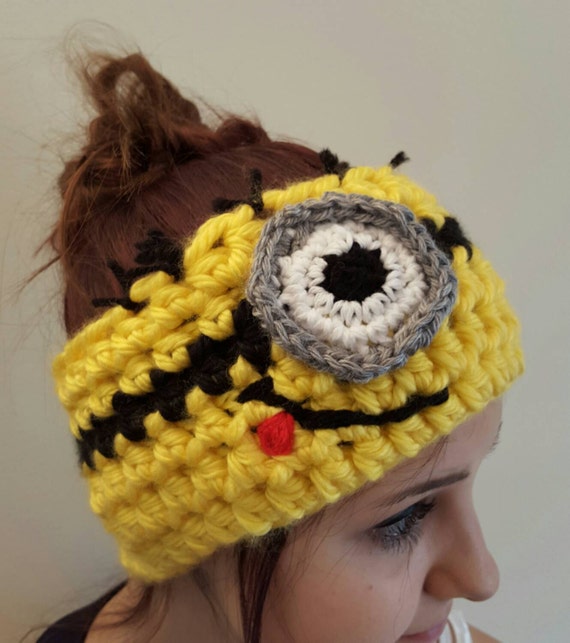 Crochet Despicable Me Inspired Minion Headband Head By Beadgs