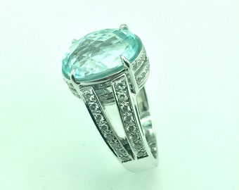 Certified 6 carat Paraiba tourmaline ring , and diamonds, price cut to wholesale price!