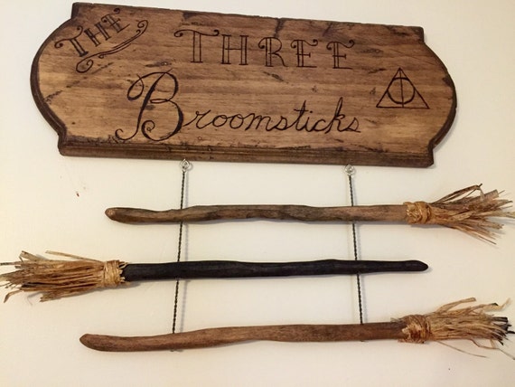 items-similar-to-three-broomsticks-sign-on-etsy