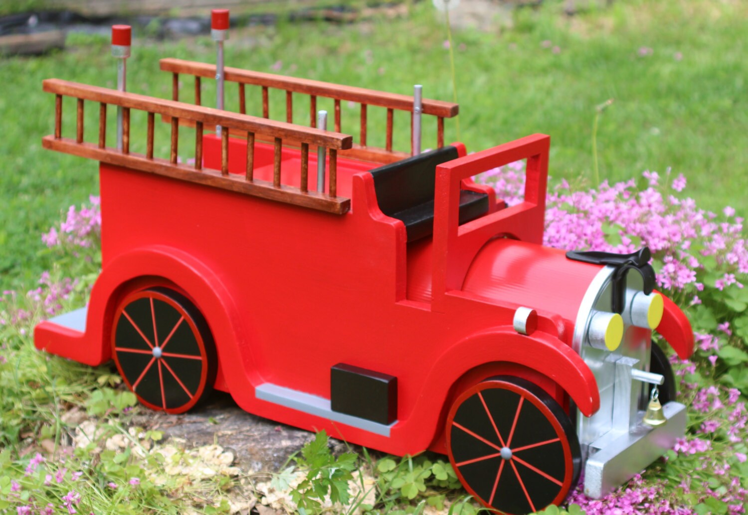 Old Timey Fire Truck Mailbox You Pick the Color