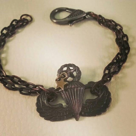 Mens Military Pendant Bracelet