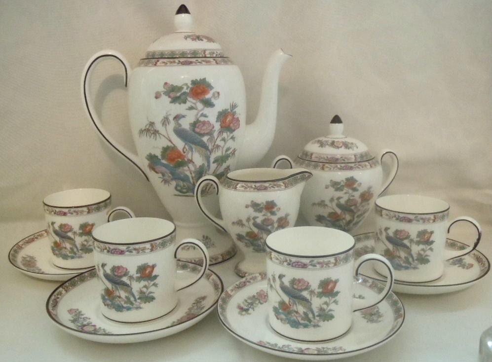 Kutani Crane Wedgwood Coffee or Tea Set by