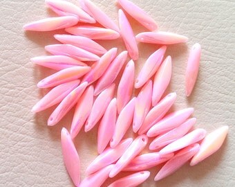 10 x Pink Acrylic Beads 19mm x 4mm