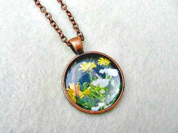 CLEARANCE JEWELRY SALE Windblown Flowers by VintageandVisions