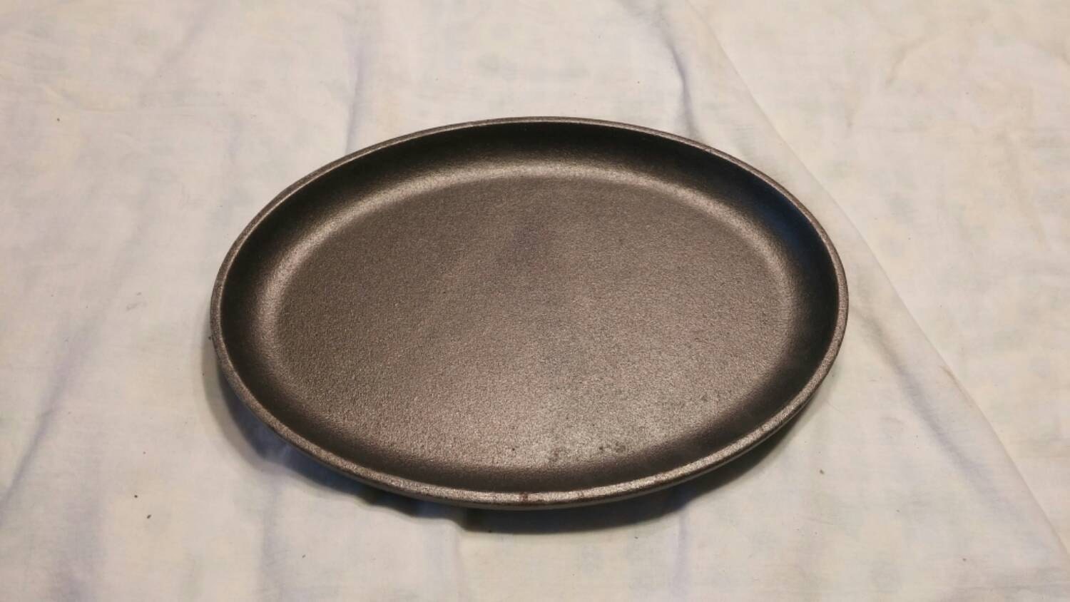 On Sale Pewter 5 Oval Sizzling Platter or Serving Plate