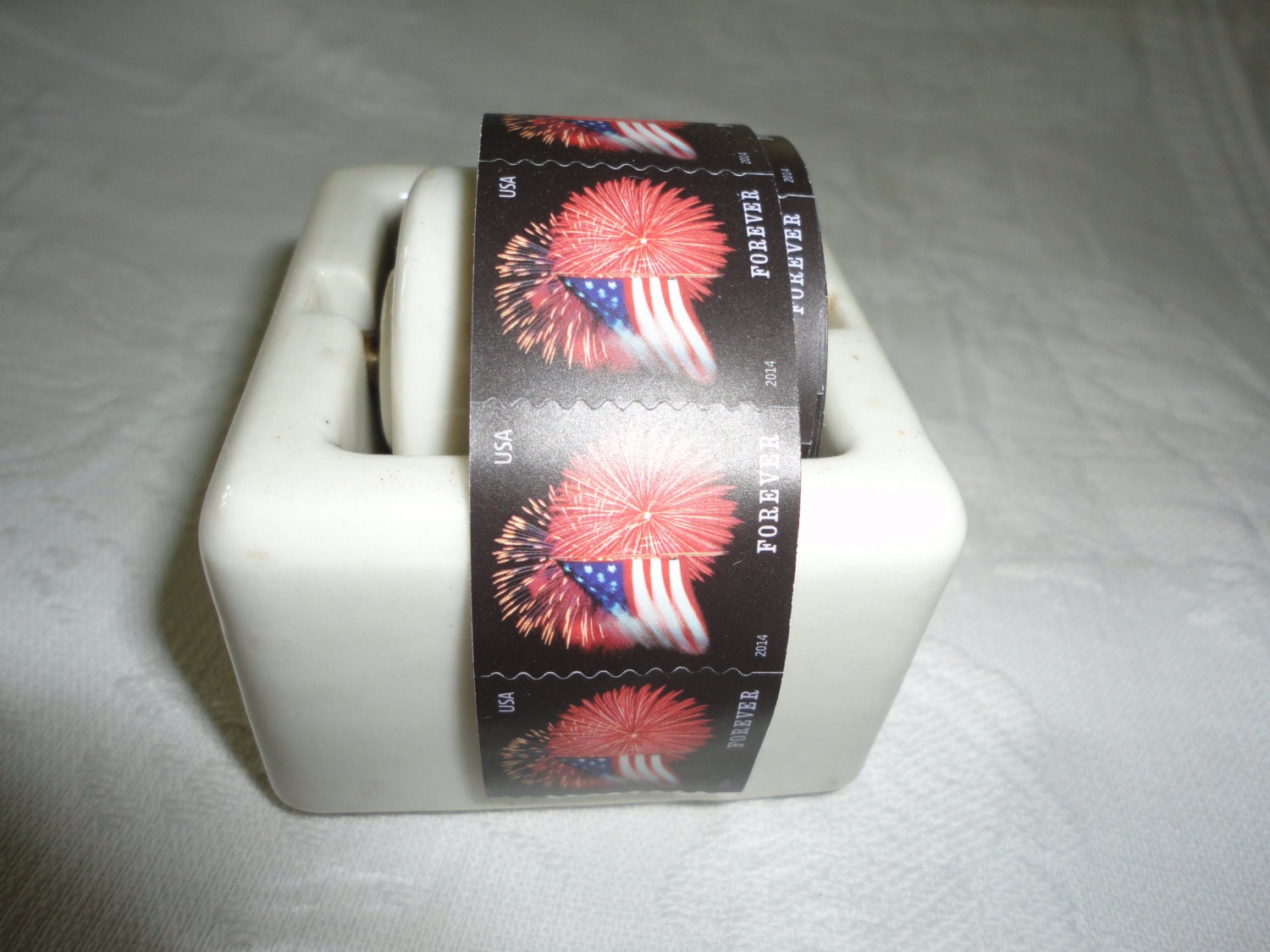 Porcelain Moistener Letter Roller Stamp Holder by TammysFindings