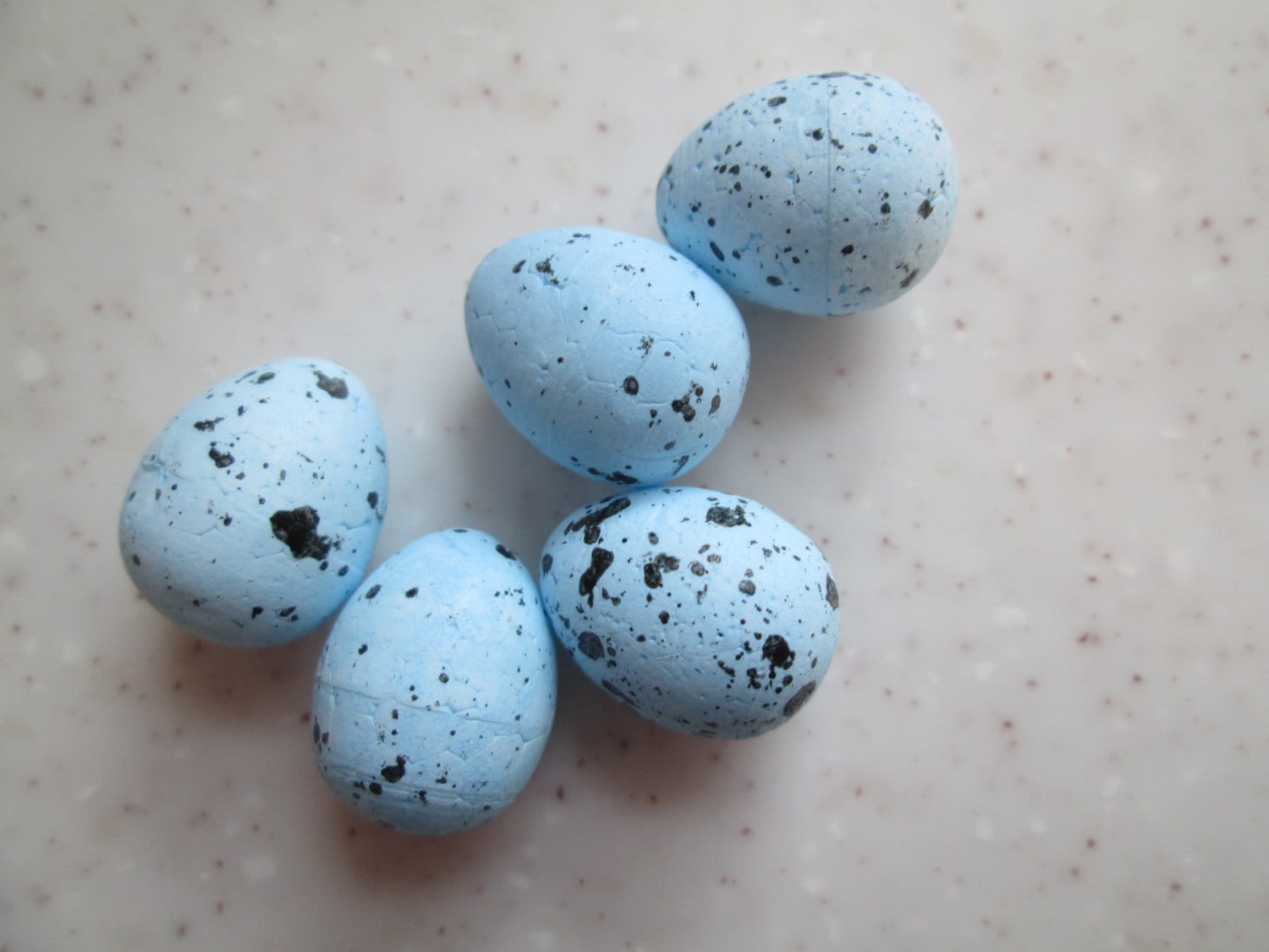 Light Blue Speckled Foam Eggs for Easter and Spring Decor 5