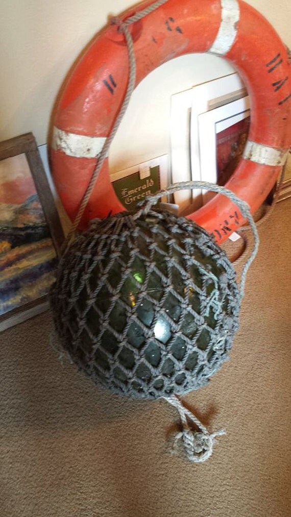Extra Large Glass Fishing Float by CathysCoastCreations on Etsy