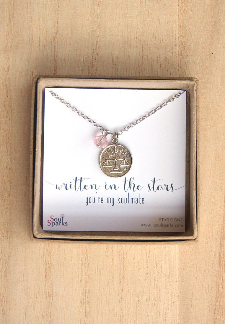 Best Friend Soulmate Libra Zodiac Sign Necklace Libra