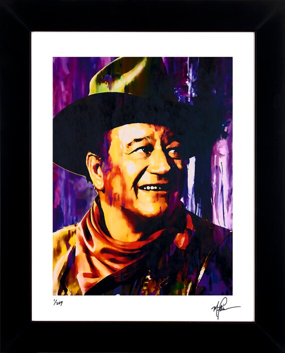 John Wayne art prints wall decor framed limited edition art
