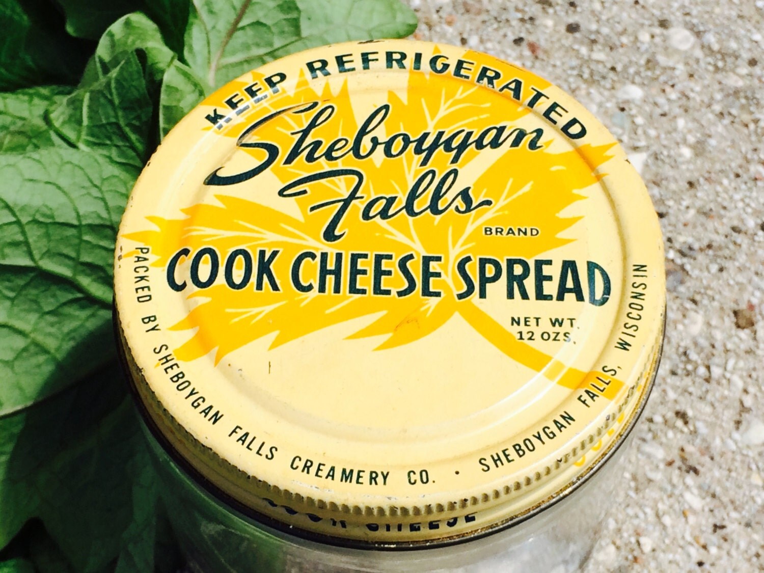 Vintage Cheese Jar Cook Spread Cheese Sheboygan by NeutralNellies