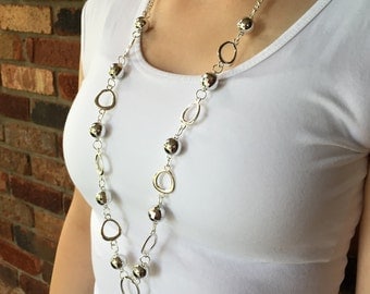 Sensational Silver Lanyard Necklace
