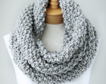 Knit infinity scarf chunky knitted infinity by PikaPikaCreative