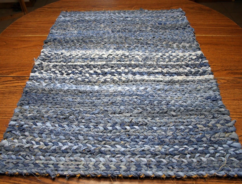 Denim Rag Rug Denim Rug Blue Jean Rag Rug Country Rugs