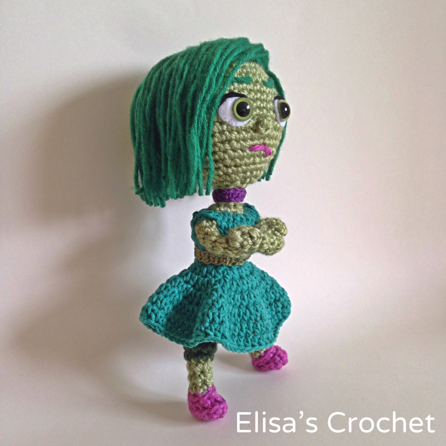 CROCHET PATTERN DISGUST Inside Out Disney Pixar by Elisascrochet