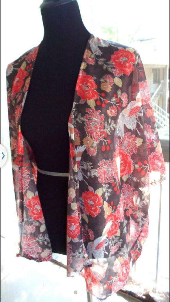 Black Floral Kimono Stylish kimono Women ClothingBohemian