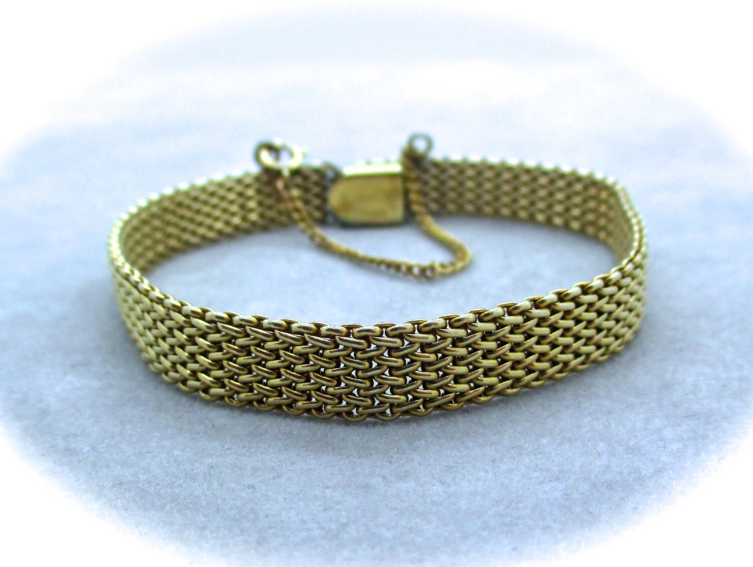 vintage gold mesh bracelet