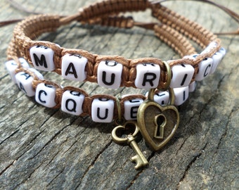 His Hers Bracelets, Lover Bracelets, Couples Bracelets, Couples Name Bracelets