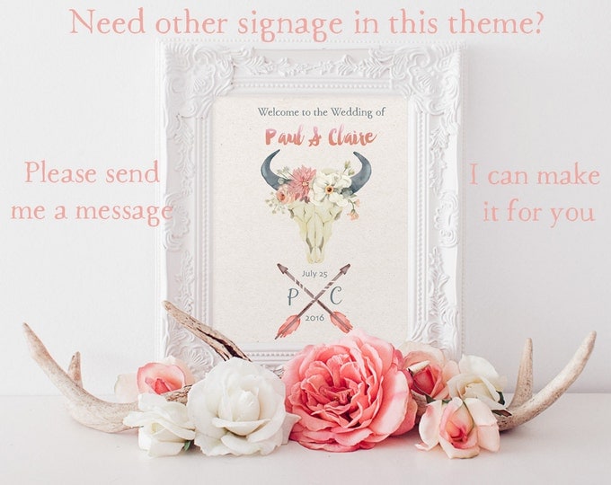 Rustic Boho Invitation // Bohemian Wedding invitation Set // Blush Pink // Printable Files for the DIY Bride// Invite Plus RSVP