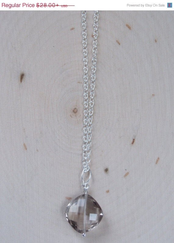 Quartz Necklace Wire Wrapped Quartz Necklace by MalieCreations