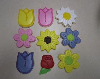 12 Flowers and Butterflies Cookies