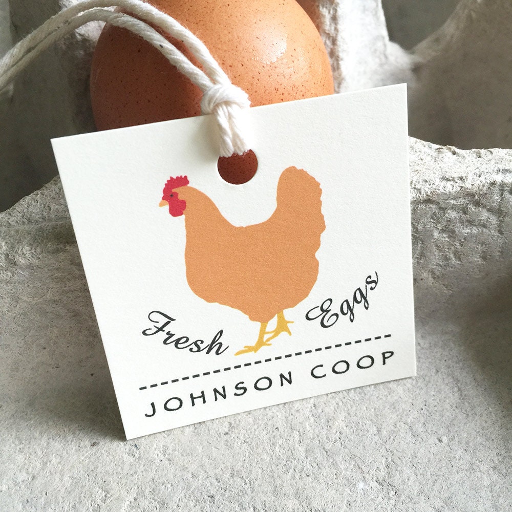 Egg Tags Hen Labels Chicken Coop Accessories by GalleryintheGarden