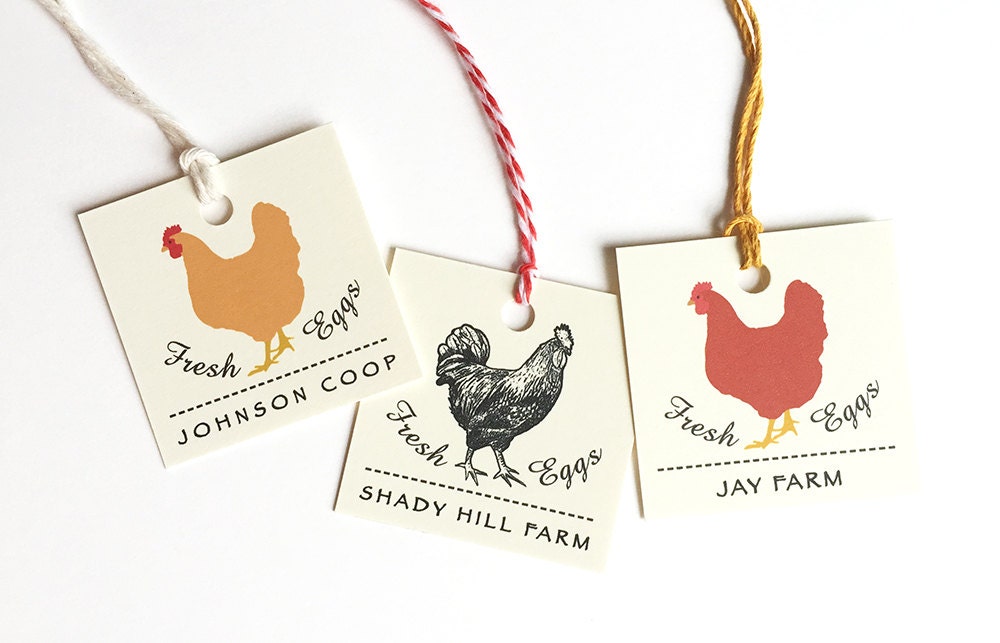 Egg Tags Hen Labels Chicken Coop Accessories by GalleryintheGarden