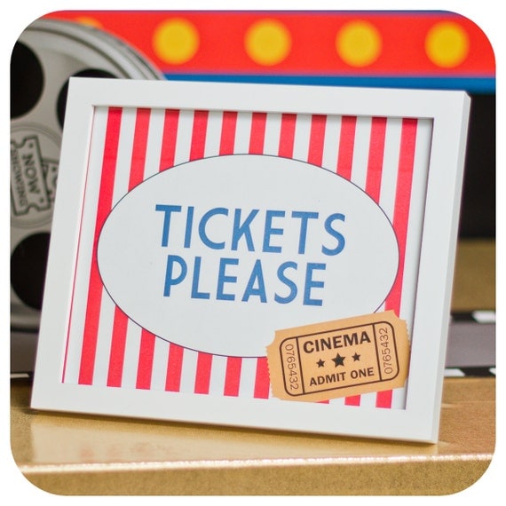 Printable Movie Night Signs