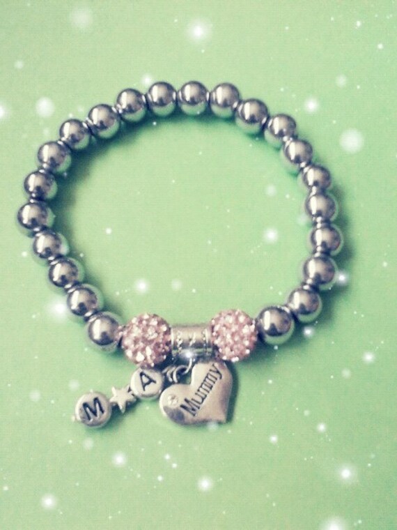 Mum Bracelet with childs initials