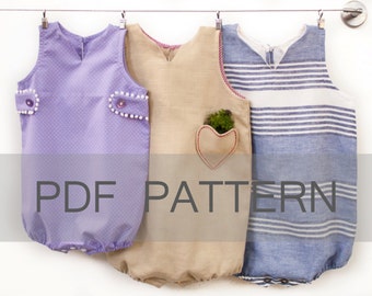 Venezia Romper PDF, Baby Girl Romper PDF, baby patterns, summer baby PDF, baby sewing patterns, toddler pattern, bubble romper pdf, baby pdf