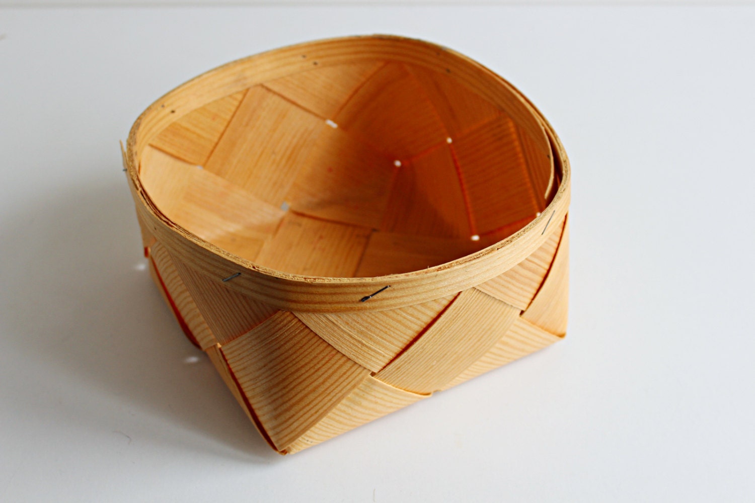 Vintage Swedish Braided Basket Swedish Wicker Basket Large