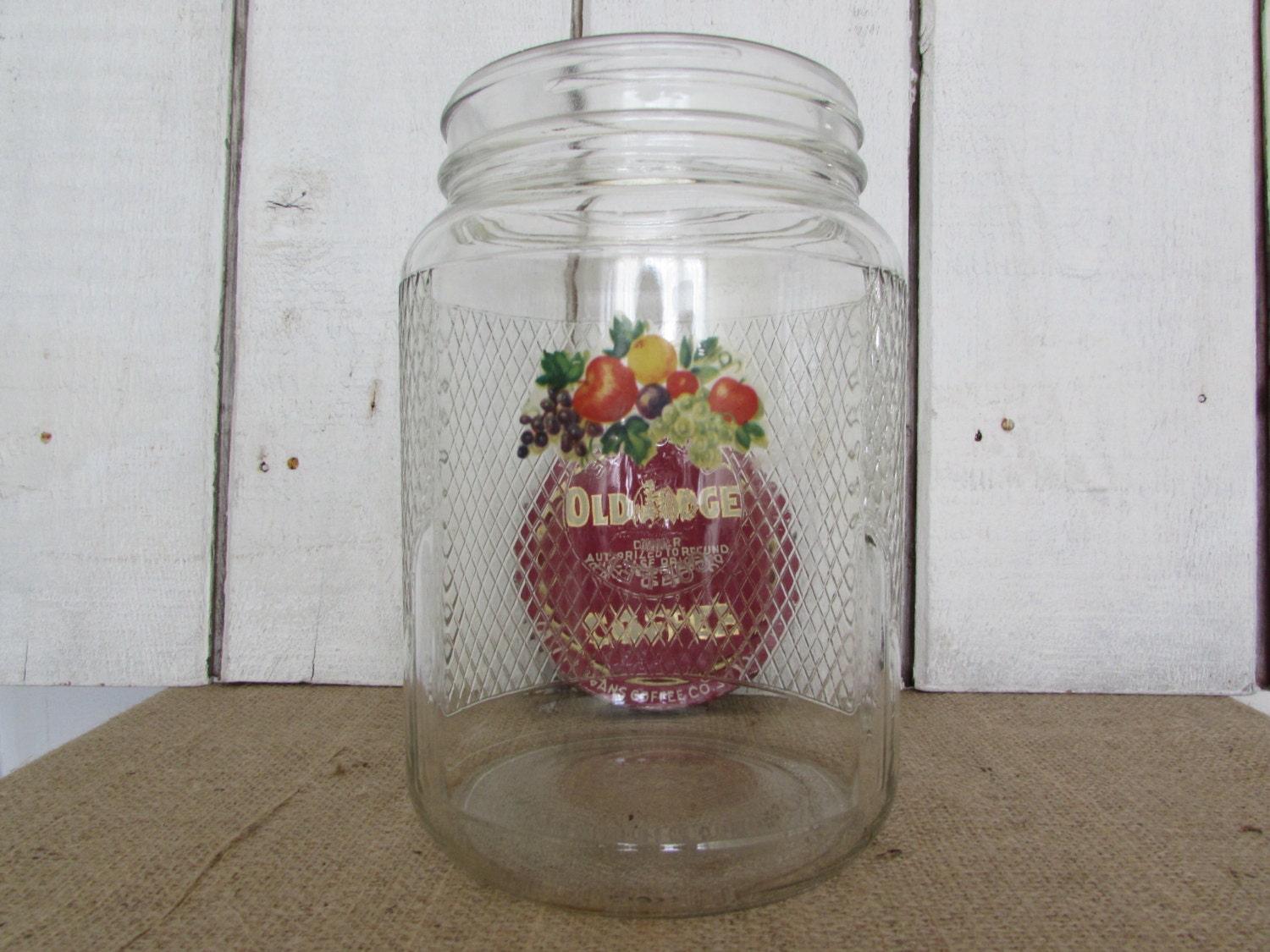 Vintage Old Judge Coffee Jar Old Judge Coffee Jar Vintage