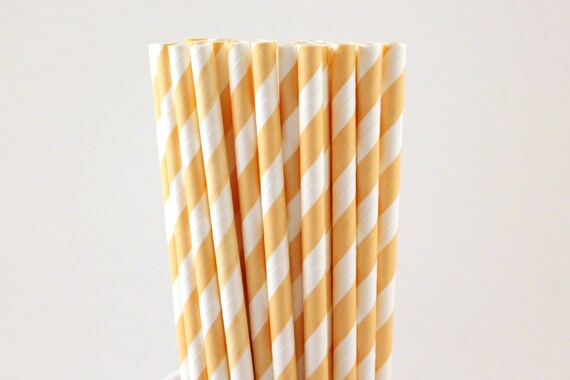 Peach Striped Paper Straws-Peach Straws-Striped Straws-Blush Straws-Wedding Straws-Party Straws-Mason Jar Straws-Shower Straws-Paper Straws Il_570xn