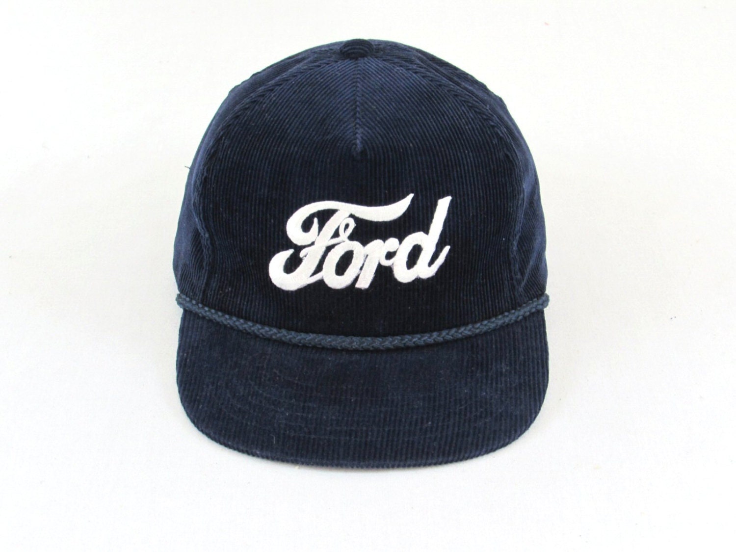 Vintage Ford Snapback Hat Dark Blue Corduroy by SouthParkVintage