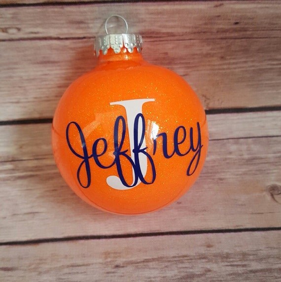 Personalized Glittered Christmas Ornament