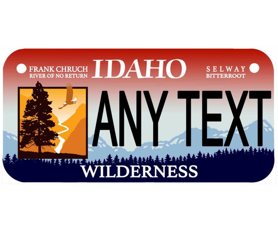 Custom Personalized State License Plate Idaho By CustomPhotoStuff