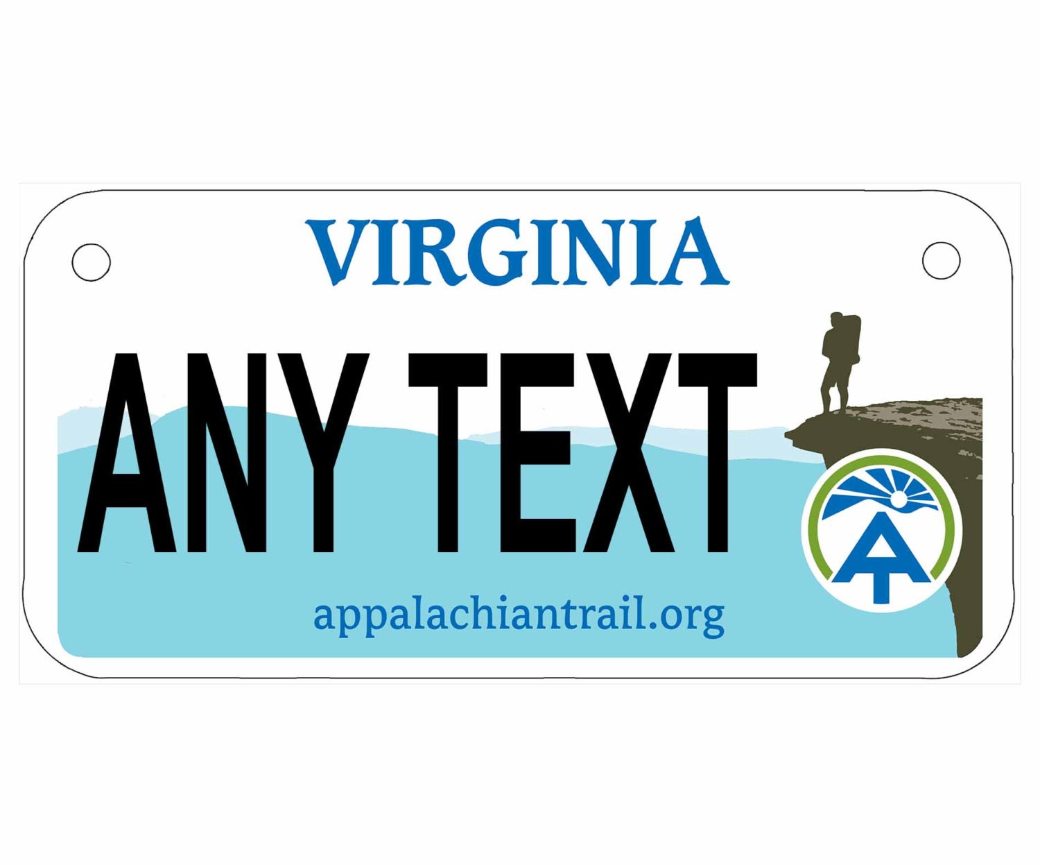 Custom personalized state license plate Virginia