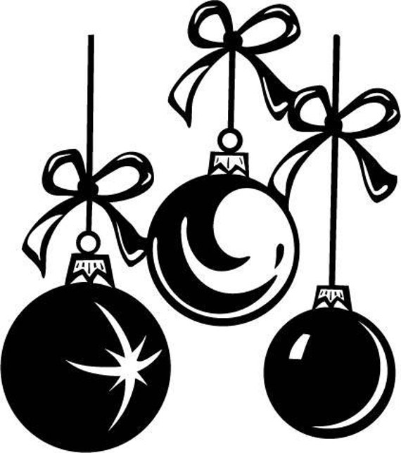 3 Hanging Christmas Ornaments Stencil by Jennastencils on Etsy